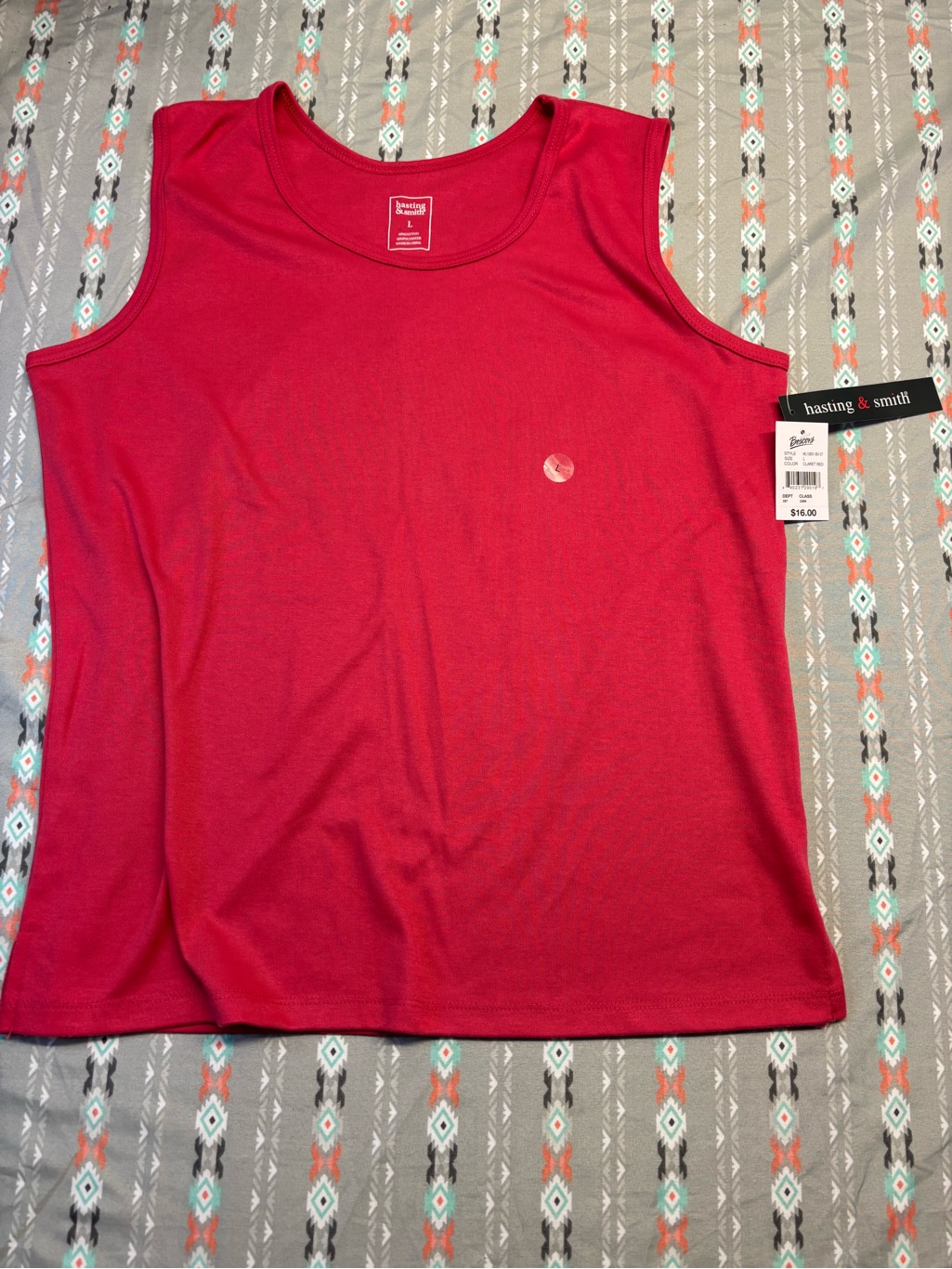 Nwt Hasting & Smith Women’s Sleeveless Tank Top In Raspberry Pink